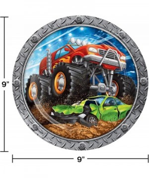 Monster Truck Paper Plates- 24 ct - CC18OHT5S5W $12.05 Party Tableware