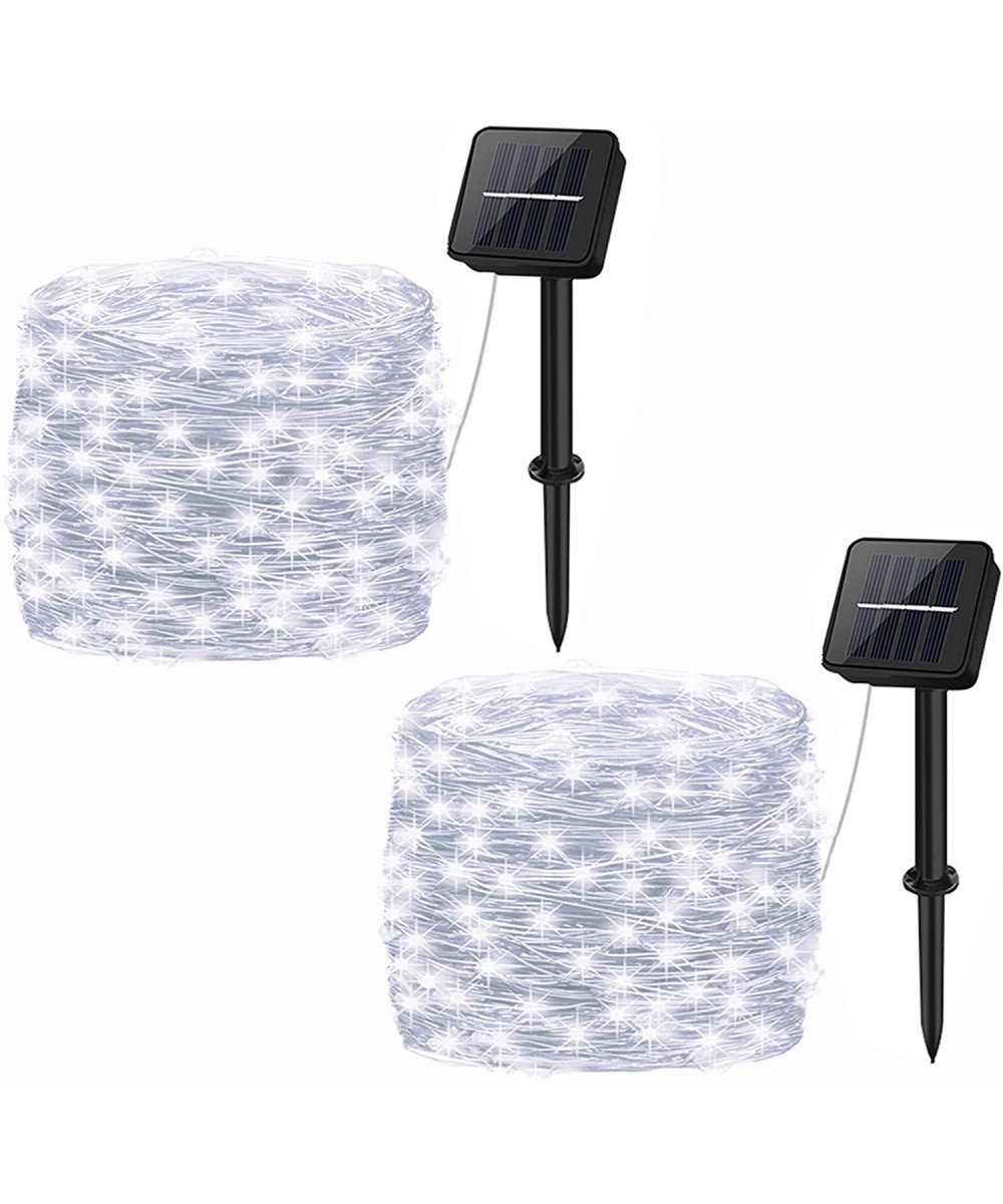 2 Pack Solar Fairy Lights Outdoor Waterproof-39.4Ft 120LEDS Solar Powered String Lights- Starbright Solar String Lights for G...