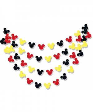 Mickey Mouse Garland - Paper Garland - Party Supplies - Club House Inspiration - Mickey Head Garland - Tricolor Mickey Head G...