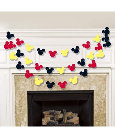 Mickey Mouse Garland - Paper Garland - Party Supplies - Club House Inspiration - Mickey Head Garland - Tricolor Mickey Head G...