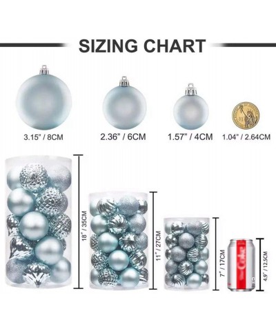 34 PCS Christmas Balls Ornaments Christmas Ball Set 4cm/1.57in Christmas Tree Decoration Balls(Blue) - Blue - C118Y52N3GC $7....