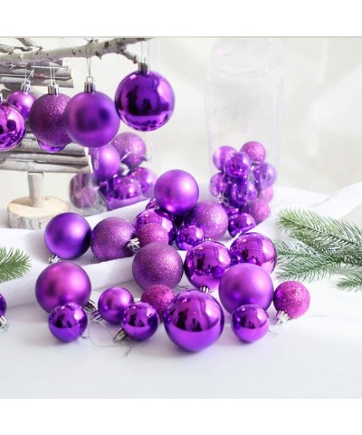 34 PCS Christmas Balls Ornaments Christmas Ball Set 4cm/1.57in Christmas Tree Decoration Balls(Blue) - Blue - C118Y52N3GC $7....