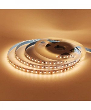 12V Warm White LED Strip Light 16.4ft SMD2835 600LEDs- 5M Cuttable Non Waterproof 3000-3500K LED Tape Lights for Kitchen Bedr...