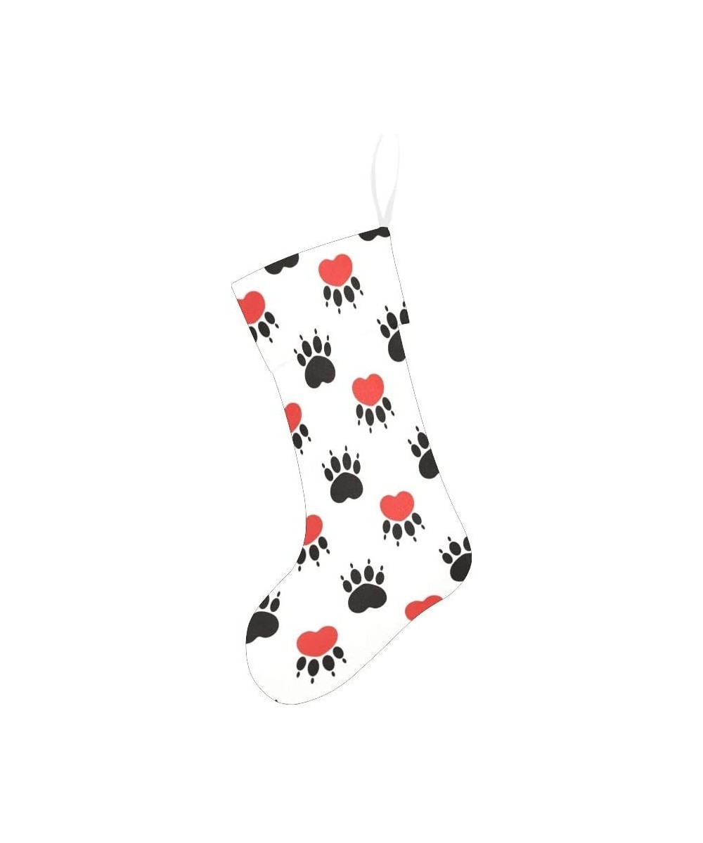 Dog Paw Heart Christmas Stocking for Family Xmas Party Decoration Gift 17.52 x 7.87 Inch - Multi4 - CV19HLQM0ZA $13.17 Stocki...