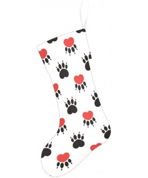 Dog Paw Heart Christmas Stocking for Family Xmas Party Decoration Gift 17.52 x 7.87 Inch - Multi4 - CV19HLQM0ZA $13.17 Stocki...