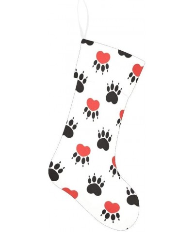 Dog Paw Heart Christmas Stocking for Family Xmas Party Decoration Gift 17.52 x 7.87 Inch - Multi4 - CV19HLQM0ZA $13.17 Stocki...