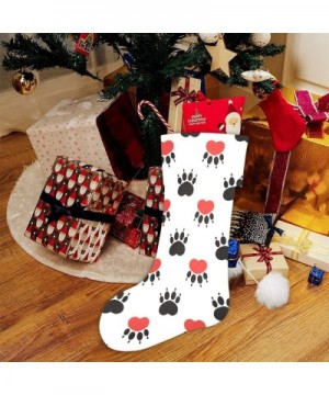 Dog Paw Heart Christmas Stocking for Family Xmas Party Decoration Gift 17.52 x 7.87 Inch - Multi4 - CV19HLQM0ZA $13.17 Stocki...