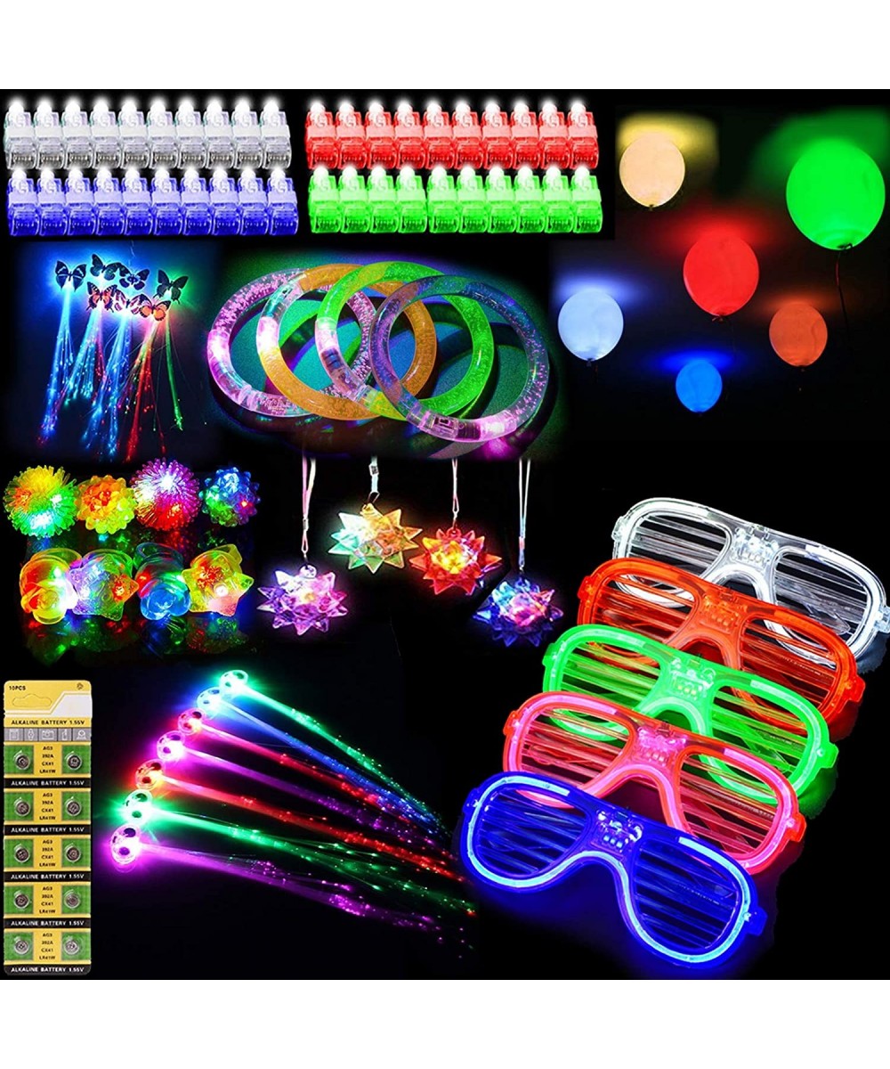 88 PCS LED Light Up Toys Party Favors Glow in the Dark Party Supplies for Kids/Adults with 40 Finger Lights- 10 Jelly Rings- ...