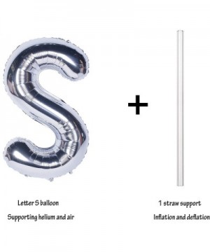 Letter Balloons 40 Inch Giant Jumbo Helium Foil Mylar for Party Decorations Silver S - Letter S - CX18U7UC34O $5.36 Balloons