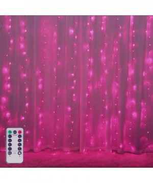 Window Curtain Lights- 8 Lighting Modes- Fairy String Lights- Remote Control USB Powered Waterproof Icicle Lights With Timer-...