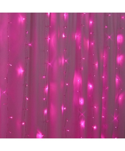 Window Curtain Lights- 8 Lighting Modes- Fairy String Lights- Remote Control USB Powered Waterproof Icicle Lights With Timer-...