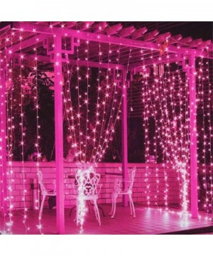 Window Curtain Lights- 8 Lighting Modes- Fairy String Lights- Remote Control USB Powered Waterproof Icicle Lights With Timer-...