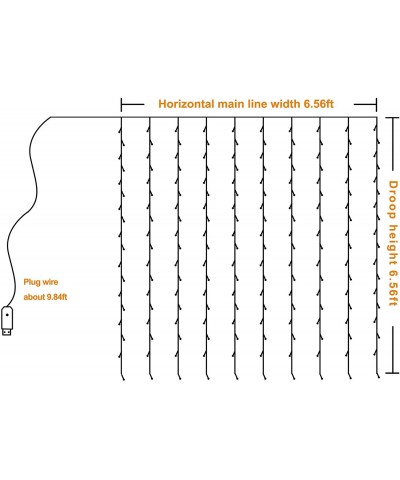 Window Curtain Lights- 8 Lighting Modes- Fairy String Lights- Remote Control USB Powered Waterproof Icicle Lights With Timer-...