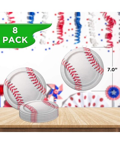 Baseball Party Bundle - Luncheon & Beverage Napkins- Dinner & Dessert Plates- Table Cover- Cups - Great for Interactive Sport...