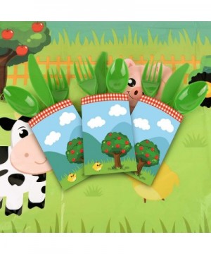 Farm Party Tableware Set - Barnyard Animal Themed Party Supplies for Kids Birthday Baby Shower Disposable Tablecloth Plates C...