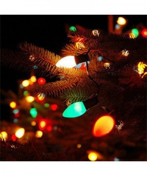 25Ft Outdoor C7 Multicolored Ceramic Christmas Lights String Set - Indoor/Outdoor Christmas Light String - Christmas Tree Lig...