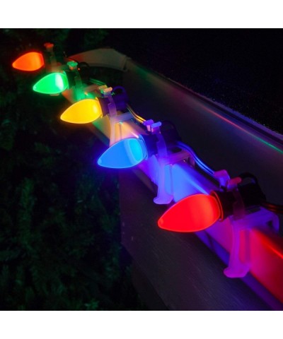 25Ft Outdoor C7 Multicolored Ceramic Christmas Lights String Set - Indoor/Outdoor Christmas Light String - Christmas Tree Lig...