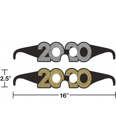 2020 Graduation Decorations - 2020 Dizzy Danglers - 2020 Black Confetti - 2020 Gold Silver and Black Paper Favor Glasses - Gr...