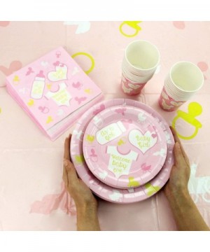 82 Piece Girl Baby Shower Party Set Including Banner- Plates- Cups- Napkins- Tablecloth- Serves 20 - CQ18NQXMA2R $9.93 Party ...