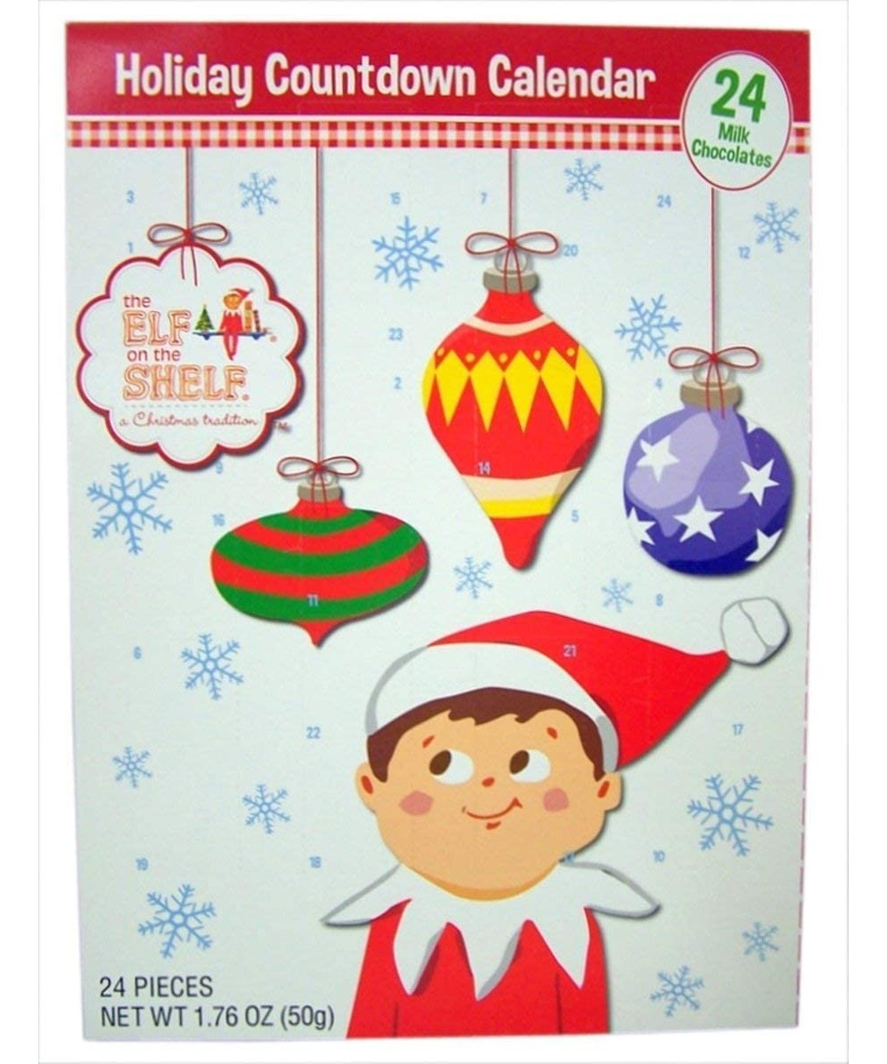 Holiday Advent Calendar Chocolates for Christmas- 24 Chocolate Days til' Christmas- Countdown Chocolate Calendar for Kids- Se...