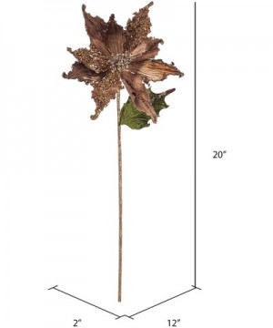 Poinsettia Spray- 20"- Chocolate - CZ18A6R8RCW $38.32 Swags
