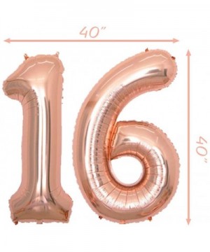 16th Birthday Decorations for Girls Sweet 16 Cake Topper and Satin Sash- Rose Gold Number 16 Balloons- Confetti Balloons and ...