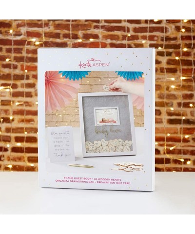 Baby Shower Guest Book Alternative- with 30 Blank Wooden Hearts- Traditional Guest Book- Picture Frame - CD18WYQD3IL $32.93 G...