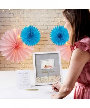 Baby Shower Guest Book Alternative- with 30 Blank Wooden Hearts- Traditional Guest Book- Picture Frame - CD18WYQD3IL $32.93 G...