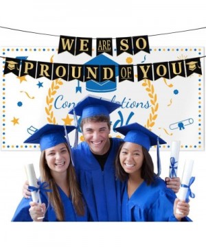 2020 Graduation Decorations Banner Graduation Party Supplies We are So Proud of You Banner Congratulations Grad Backdrop(Silv...