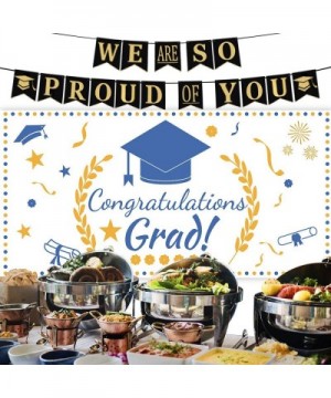 2020 Graduation Decorations Banner Graduation Party Supplies We are So Proud of You Banner Congratulations Grad Backdrop(Silv...