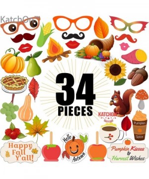 Thanksgiving Photo Booth Props 34 DIY Kits Thanksgiving Day Decorations Happy Thanksgiving Party Favor- Element of Pumpkin Tu...