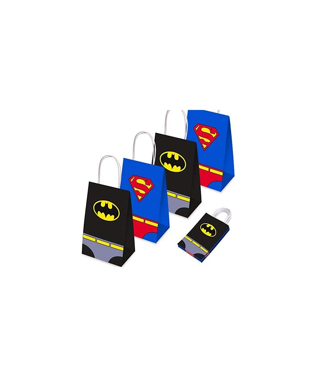 16 PCS Party Gift Bags for Batman Party Supplies- Party Gift Goody Treat Candy Bags for Superhero Birthday Party Supplies- In...