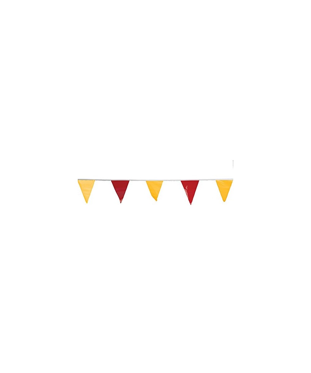 OSHA Approved Pennant Flags - for Use with Roof Warning Line Perimeters 03-407-105- Alternating Red/Yellow- 105' Length - Red...