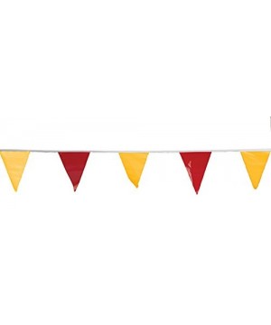 OSHA Approved Pennant Flags - for Use with Roof Warning Line Perimeters 03-407-105- Alternating Red/Yellow- 105' Length - Red...