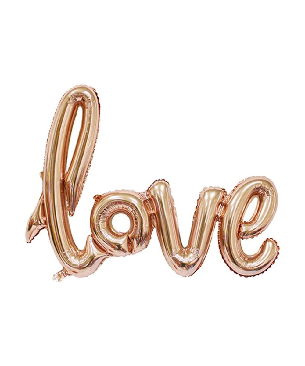 42.5 inch Love Balloon-Banner Balloon-Valentines Day Decorations and Gift-Rose Gold Latex Balloons-Wedding Bridal Shower Anni...