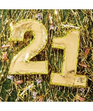 Large Number 1 Gold Foil Pinata- First Birthday Party Supplies- 16 x 10 x 3 Inches - C318LZ9585S $13.13 Piñatas