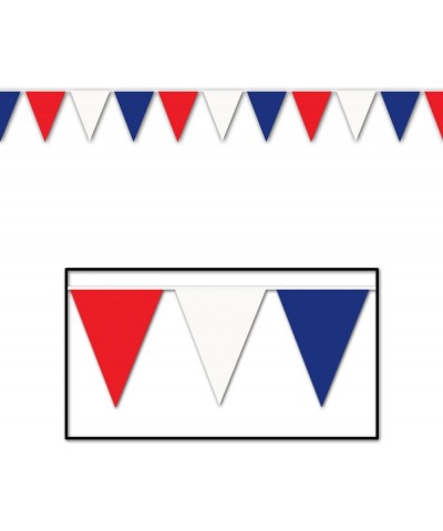 Red Blue White Outdoor Pennant Banner- 17 by 30-Feet - Red/White/Blue - CC11B877TYB $6.40 Banners & Garlands