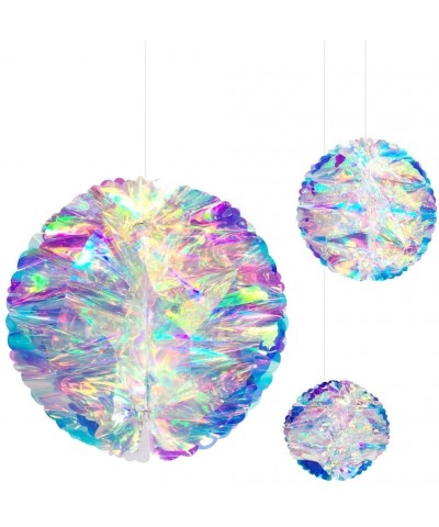 Hanging Decorations Iridescent Honeycomb Ball Foil Ceiling Hanging Flowers for Bridal Shower Wedding Birthday Frozen Theme Pa...