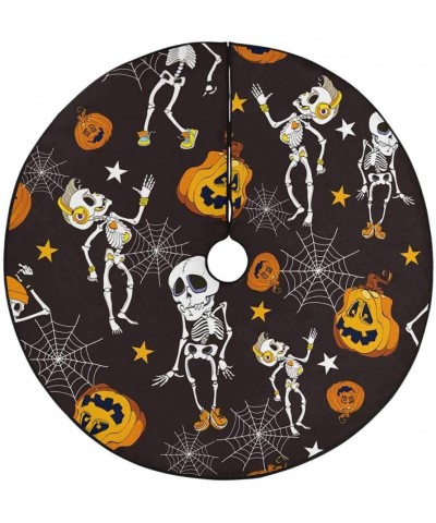 Halloween Skeletons and Pumpkins Durable Christmas Tree Skirt- 47" Diameter - CI19247XSK9 $17.85 Tree Skirts