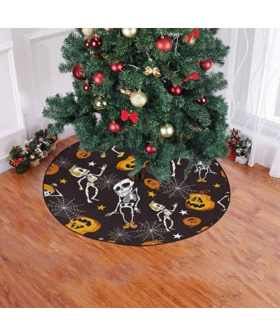 Halloween Skeletons and Pumpkins Durable Christmas Tree Skirt- 47" Diameter - CI19247XSK9 $17.85 Tree Skirts