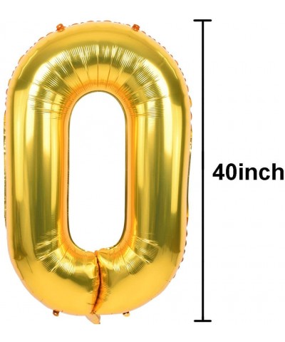 40 Inch Gold Large Numbers Balloon 0-9(Zero-Nine) Birthday Party Decorations-Foil Mylar Big Number Balloon Digital 2 for Birt...