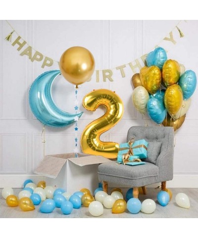 40 Inch Gold Large Numbers Balloon 0-9(Zero-Nine) Birthday Party Decorations-Foil Mylar Big Number Balloon Digital 2 for Birt...