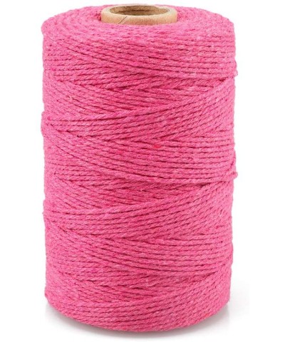 Rose Red Twine String-Cotton Bakers Twine 656 Feet Cotton Cord Crafts Gift Twine Christmas Holiday Twine - Rose Red - C519EMH...