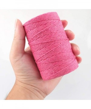 Rose Red Twine String-Cotton Bakers Twine 656 Feet Cotton Cord Crafts Gift Twine Christmas Holiday Twine - Rose Red - C519EMH...