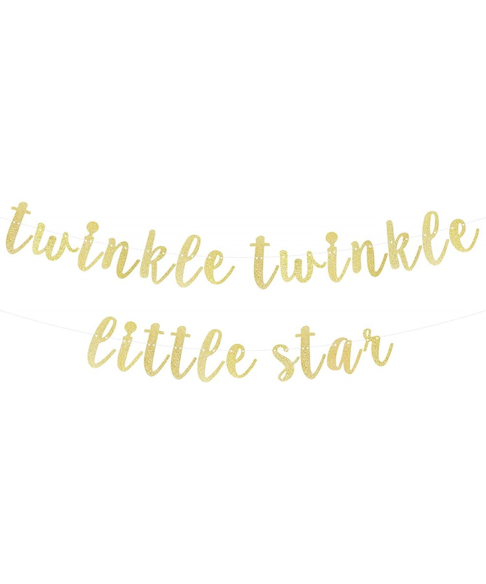 Twinkle Twinkle Little Star Gold Glitter Bunting Banner Perfect for Baby Shower First Birthday Party Decorations. - CS18T0ZE3...