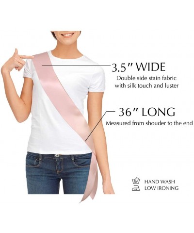 Blank Satin Sash- Plain Sash- Party Decorations- Make Your Own Sash- 2 Pack (Rose Gold) - Rose Gold - CL18QIEDGCY $7.15 Favors