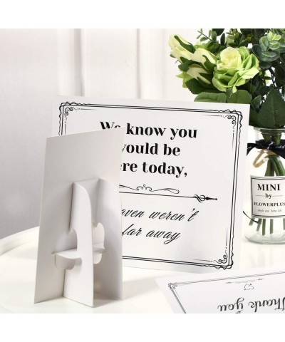 4 Pieces Funeral Memory Table Sign Card Thank You Please Share Your Special Memories Here Signs with 2 Paper Backing Easels f...