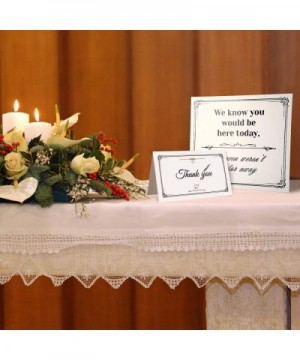 4 Pieces Funeral Memory Table Sign Card Thank You Please Share Your Special Memories Here Signs with 2 Paper Backing Easels f...