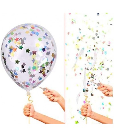20 Pcs Five-Star Confetti Balloons- 12 Inches Party Balloons with Five-Star Paper Confetti Dots for Party Wedding Decorations...