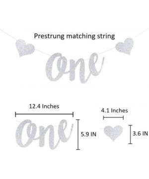 Mini Things 1st First Birthday Decoration Set One High Chair Banner and One Cake Topper (Silver) - Silver - CB18QG8A8HD $7.45...